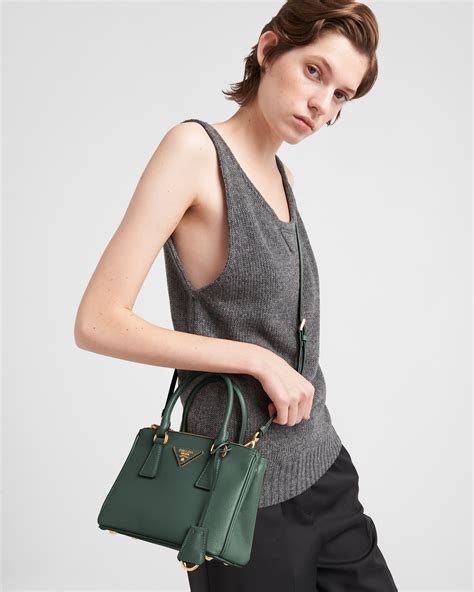 Emerald Green Prada Galleria Saffiano Leather Mini